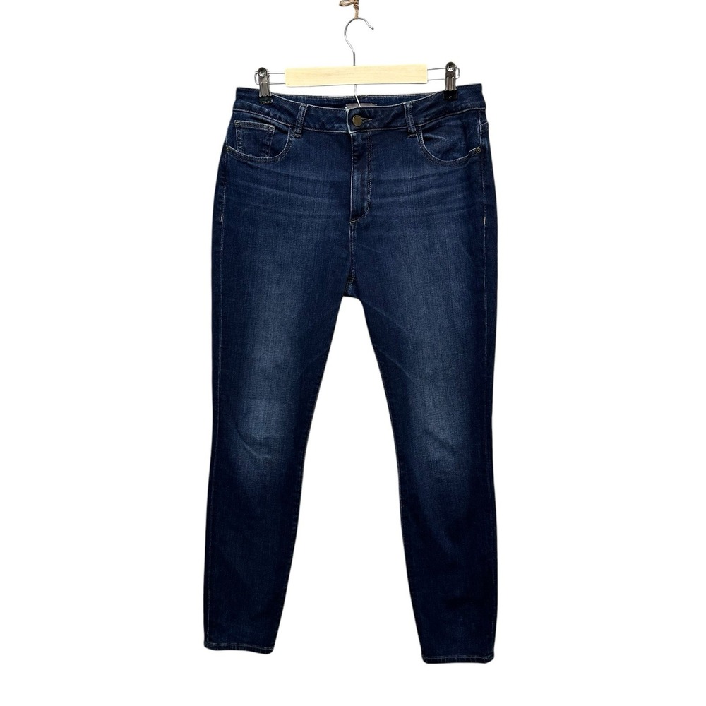 DL1961 Florence Women's Jeans Size 32 Blue Mid Rise Instasculpt Skinny Dark Wash